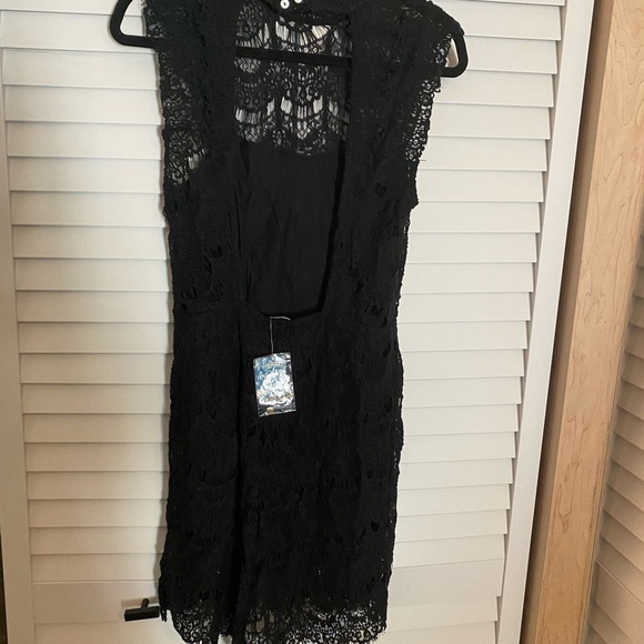 Free People black lace dress - Picture 3 of 6